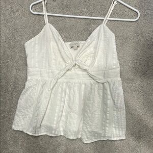 LOFT Women's White Sleeveless Top